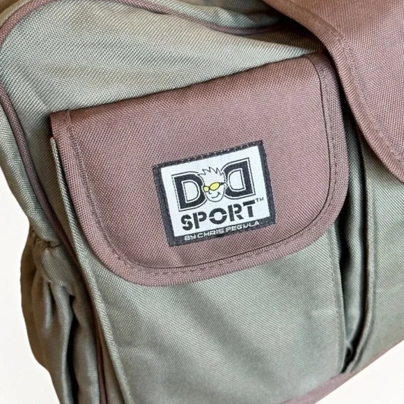 Diaper Dude BAG. NWOT -Bike Sling, Cross Body ,Sport Cool DAD Bag Olive/Brown. - Picture 2 of 16